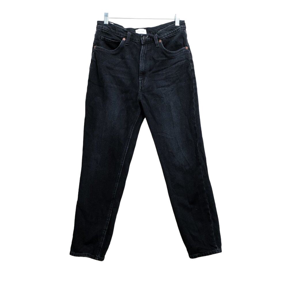 Oak + Fort Essential Slim Straight Jeans Washed Black Sz 29